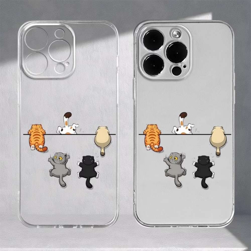 Apple Iphone 15 - เคสโทรศัพท์ลายแมวน่ารัก 5 แบบ สำหรับ iPhone 11