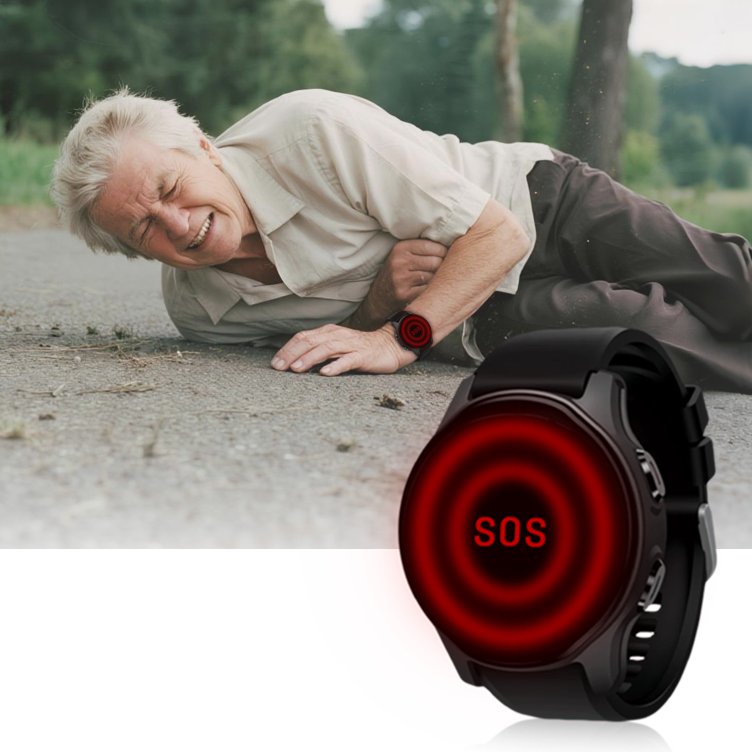 Fall Detection Watch - นาฬิกาอัจฉริยะระบบนำทาง GPS 4G รุ่นใหม่สำหรับผู้สูงอายุ VL18 IP67