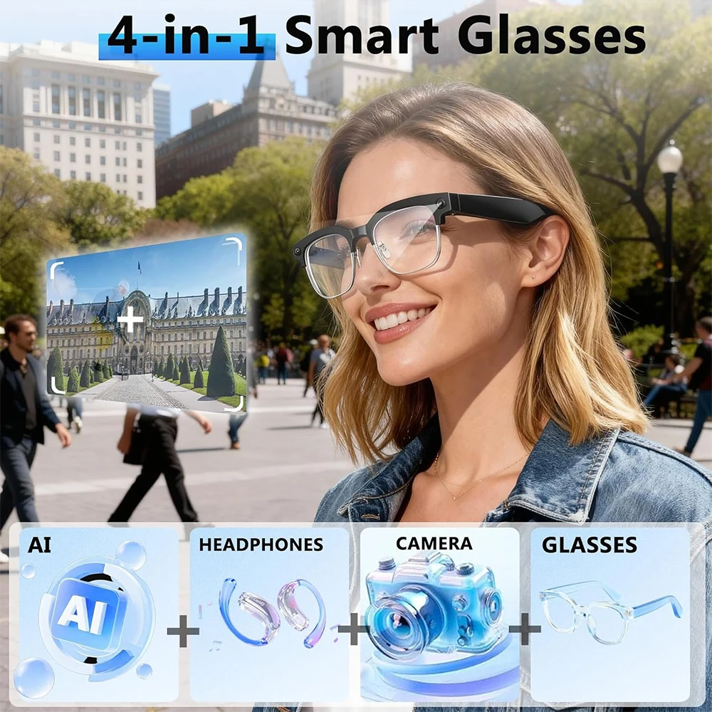 แว่นตาอัจฉริยะ 4K AI กล้อง 8MP - Smart Glasses Lens บทวิจารณ์และราคา