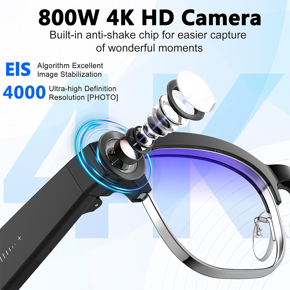 แว่นตาอัจฉริยะ 4K AI กล้อง 8MP - Smart Glasses Lens บทวิจารณ์และราคา