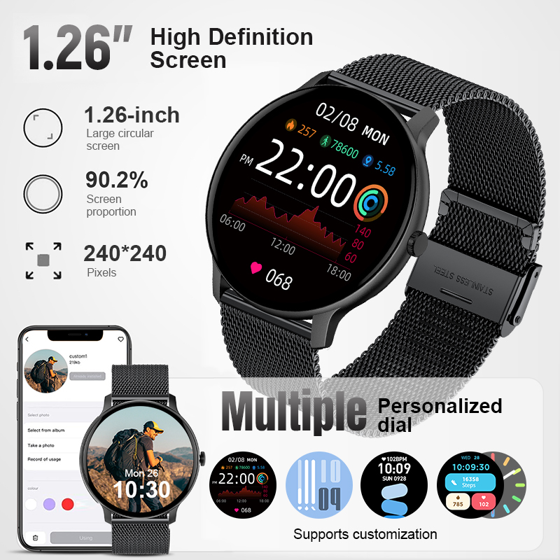 สมาร์ทวอทช์สำหรับผู้ชาย รุ่น 2 - Breath Rate Monitor บทวิจารณ์และราคา
